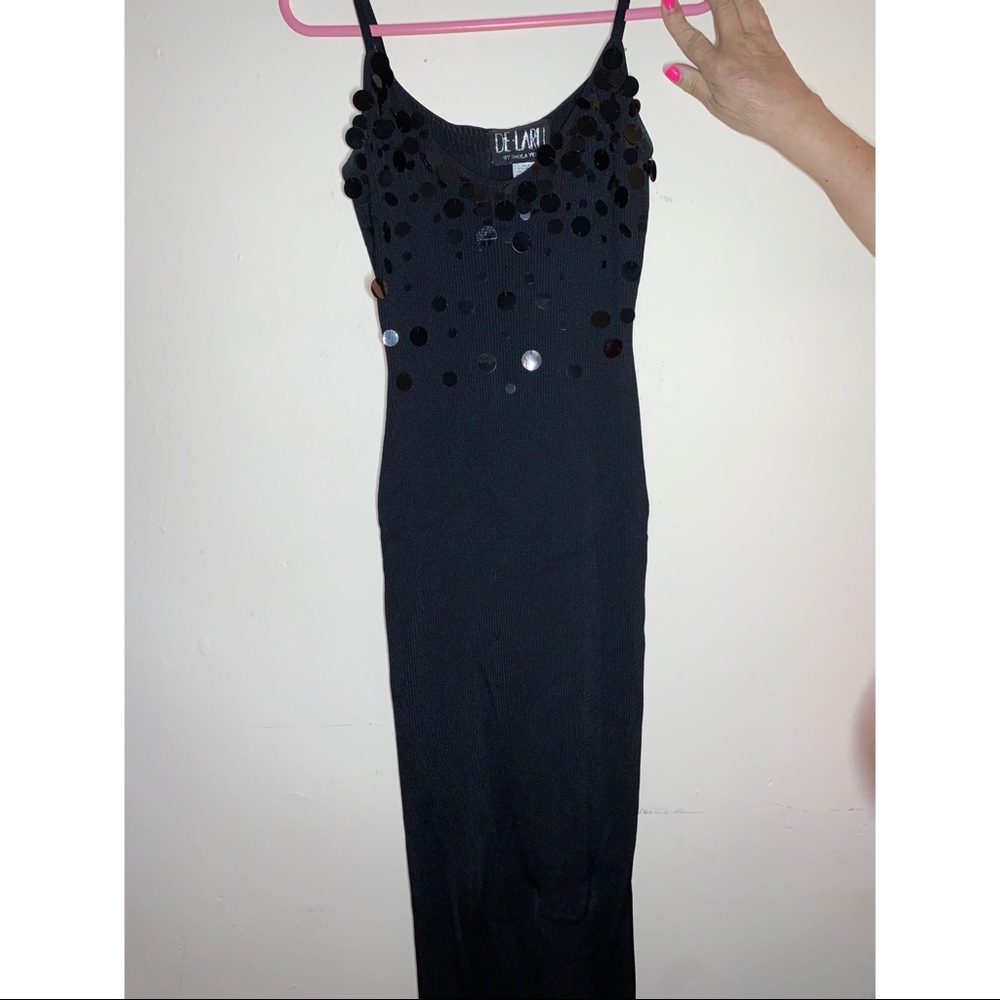 De Laru Sheila Yen Black Sequin Stretchy Dress